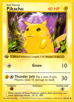 Pikachu — Pokémon Base Set